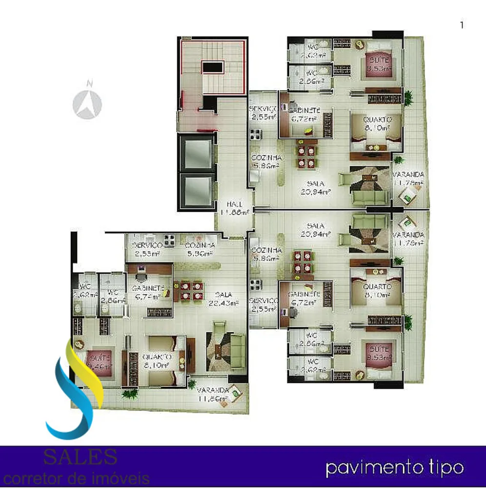Apartamento, 3 quartos, 86 m² - Foto 7