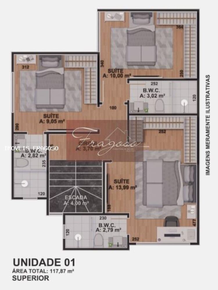 Sobrado, 3 quartos, 113 m² - Foto 2