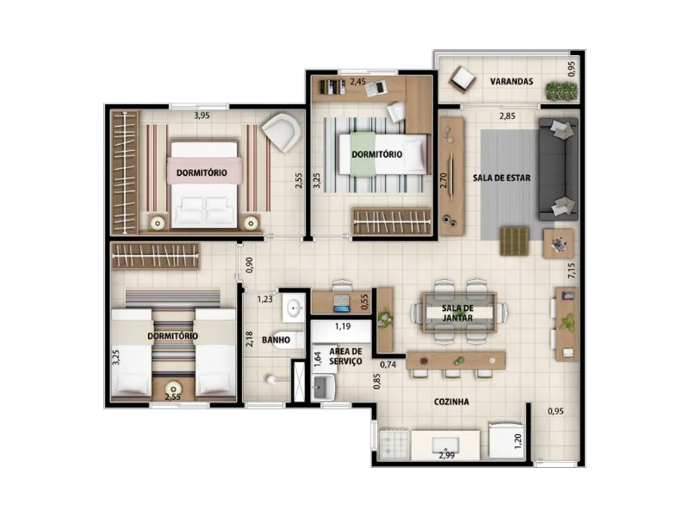 Apartamento, 3 quartos, 71 m² - Foto 11