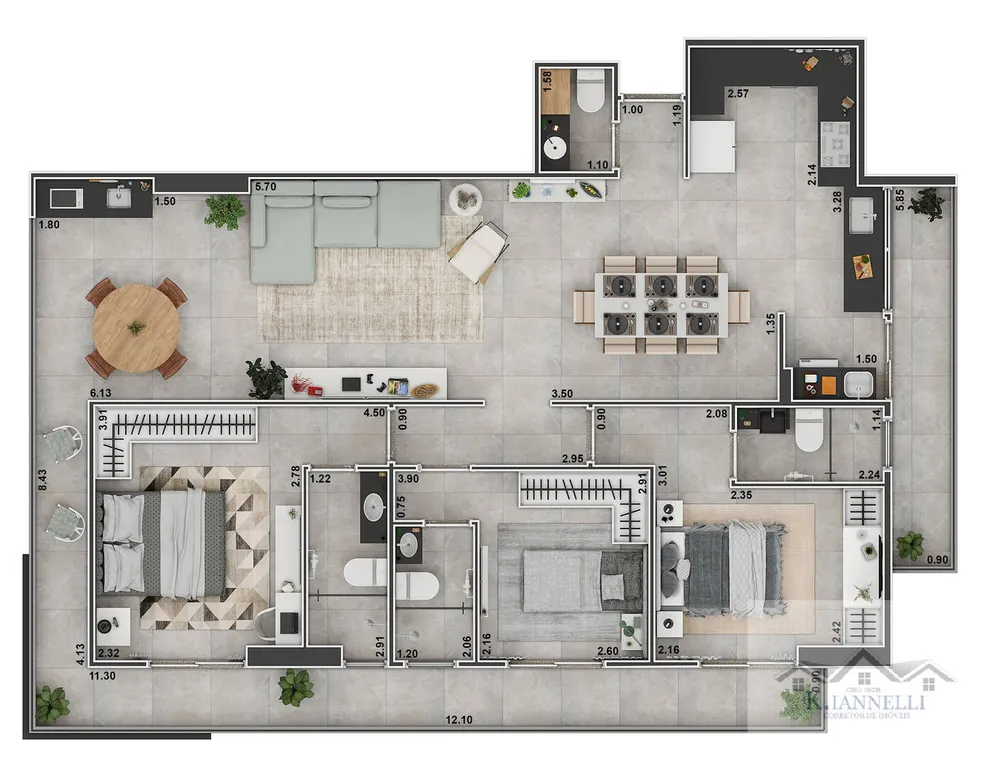 Apartamento, 4 quartos, 297 m² - Foto 3