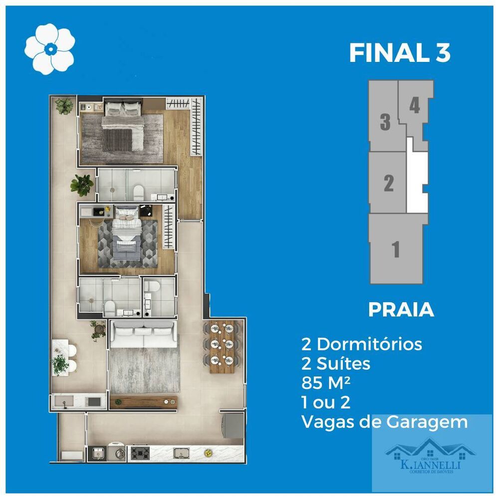 Apartamento, 2 quartos, 85 m² - Foto 3