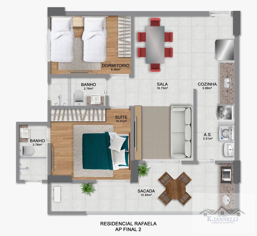 Apartamento, 2 quartos, 70 m² - Foto 6