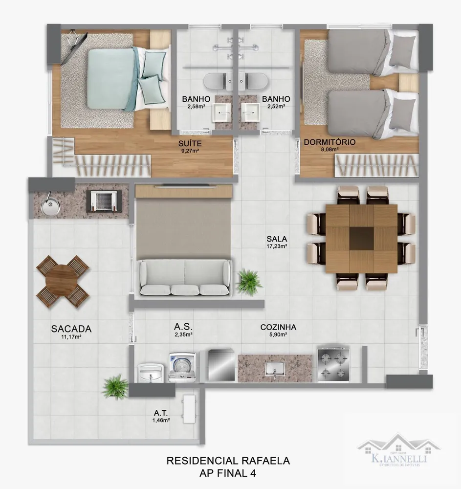Apartamento, 2 quartos, 70 m² - Foto 2