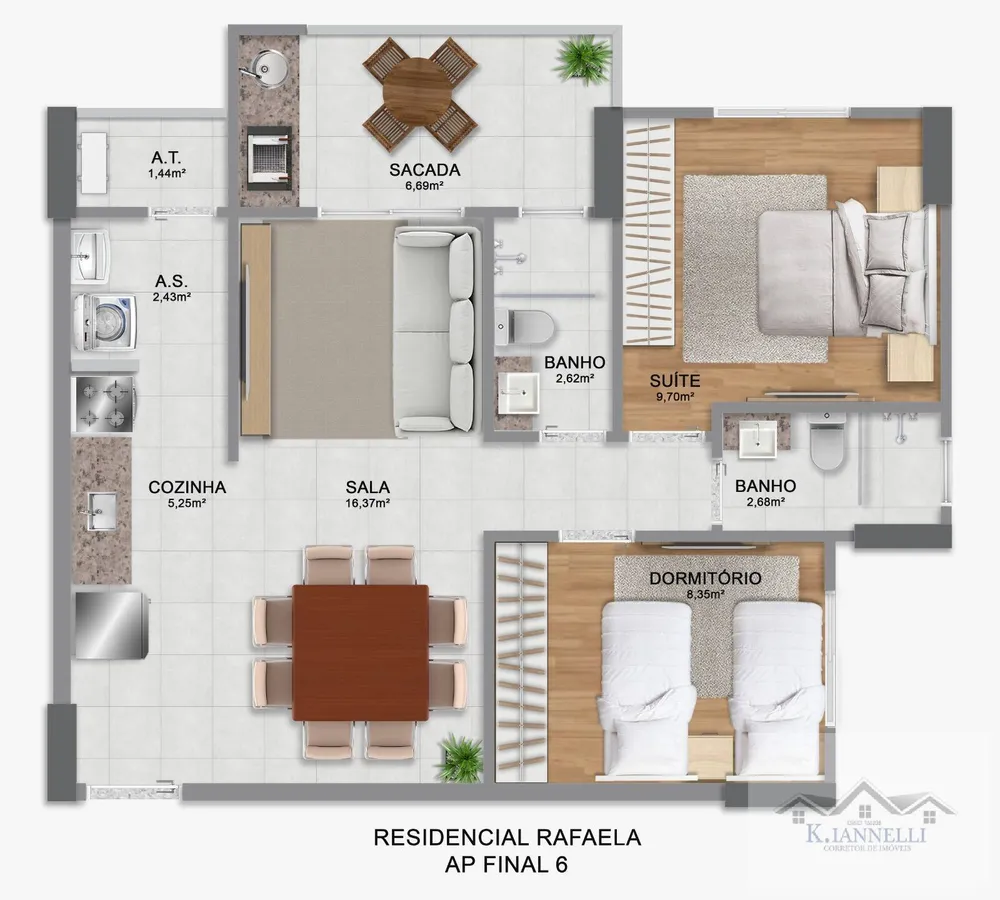 Apartamento, 2 quartos, 70 m² - Foto 3