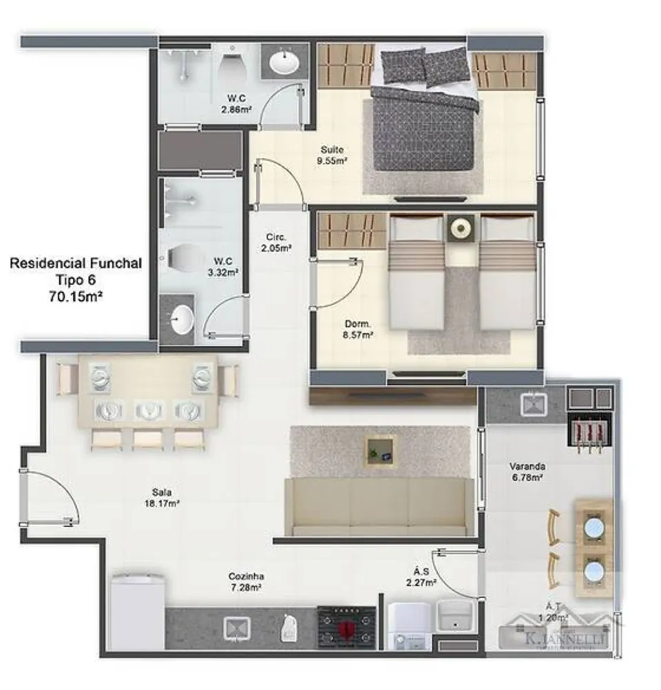 Apartamento, 2 quartos, 77 m² - Foto 7