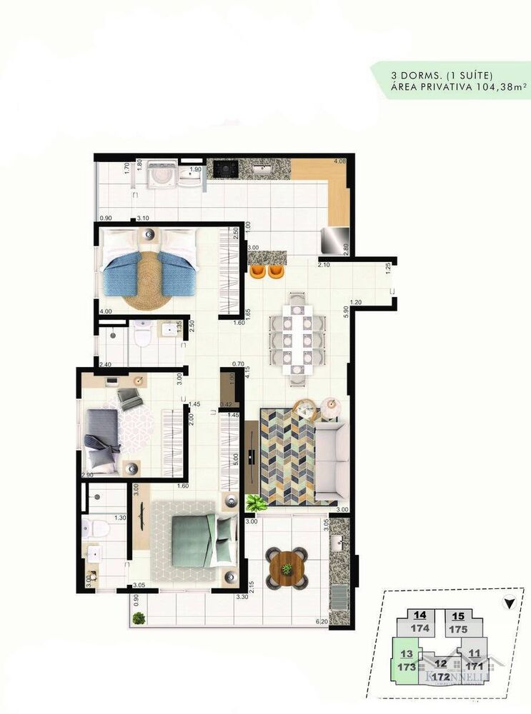 Apartamento, 3 quartos, 100 m² - Foto 5