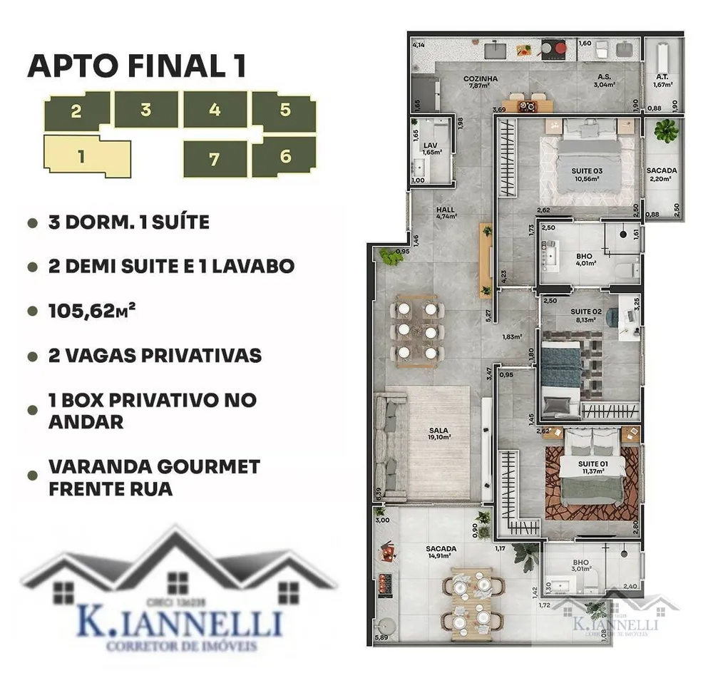 Apartamento, 3 quartos, 105 m² - Foto 12