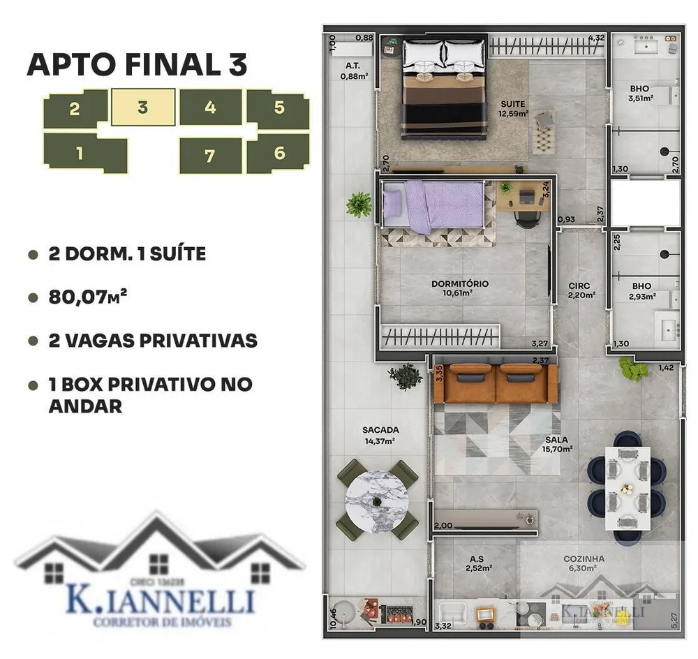 Apartamento, 3 quartos, 105 m² - Foto 3