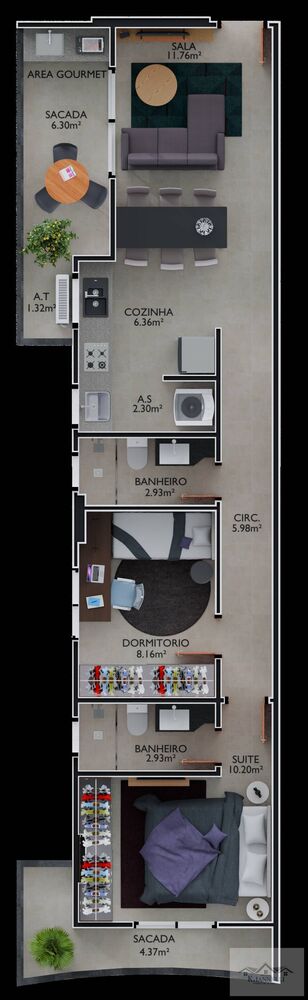 Apartamento, 2 quartos, 71 m² - Foto 3