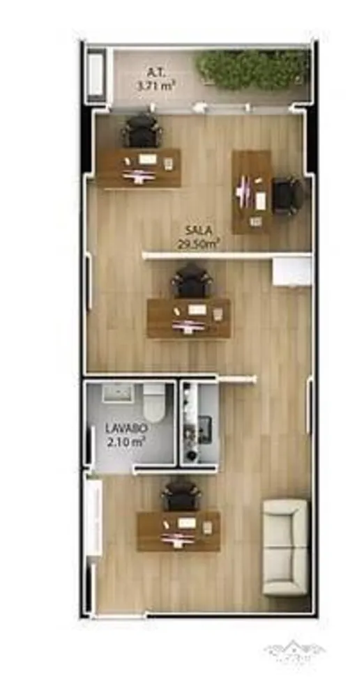 Sala-Conjunto, 38 m² - Foto 5