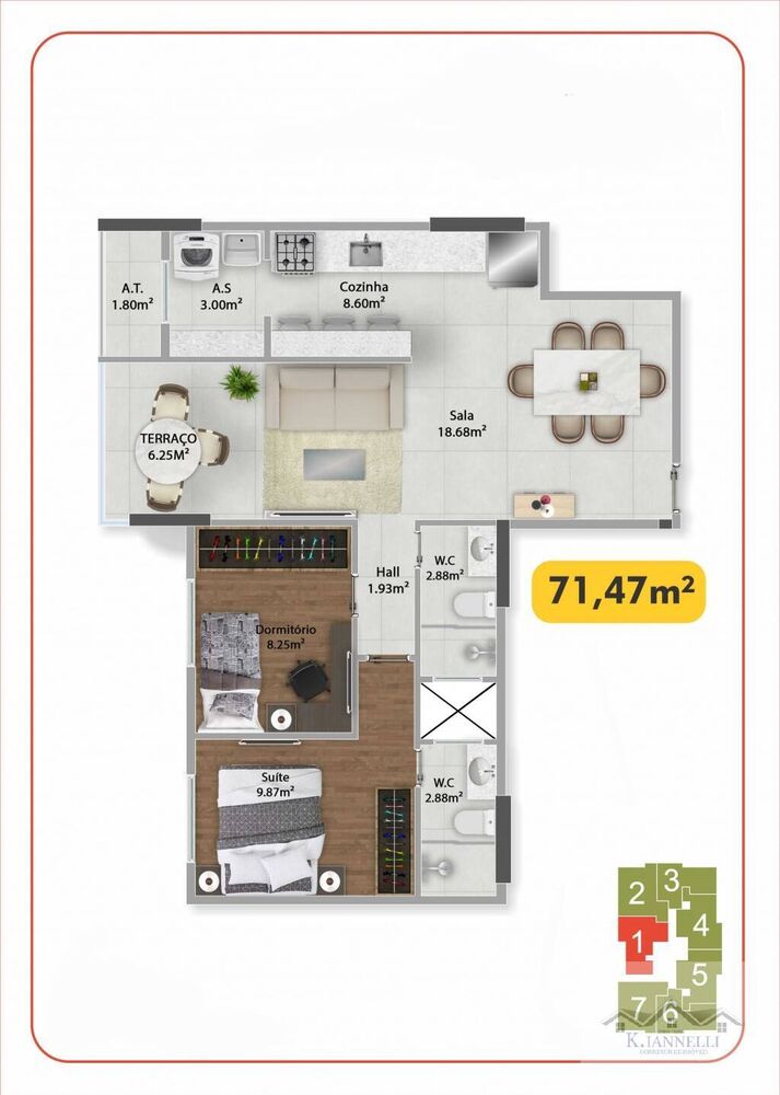 Apartamento, 2 quartos, 66 m² - Foto 6