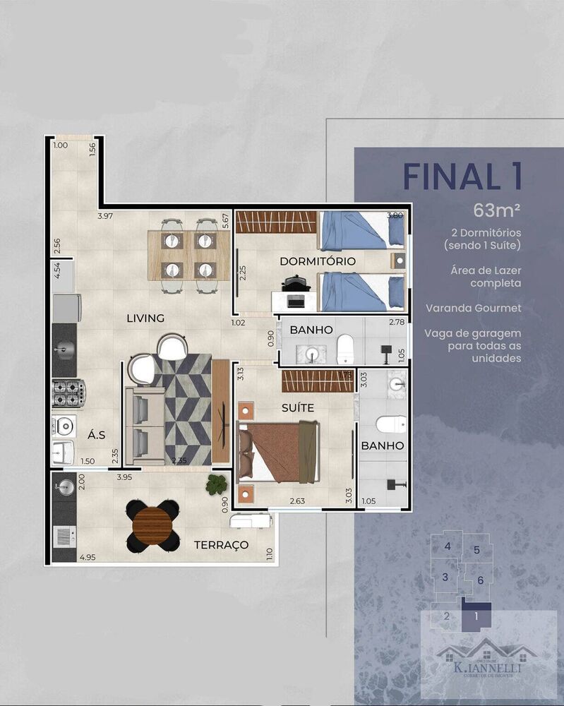 Apartamento, 2 quartos, 64 m² - Foto 6
