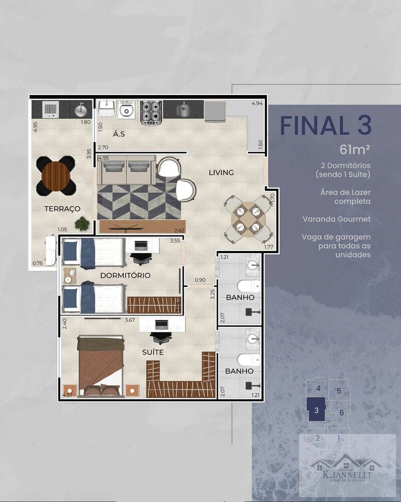Apartamento, 2 quartos, 64 m² - Foto 4