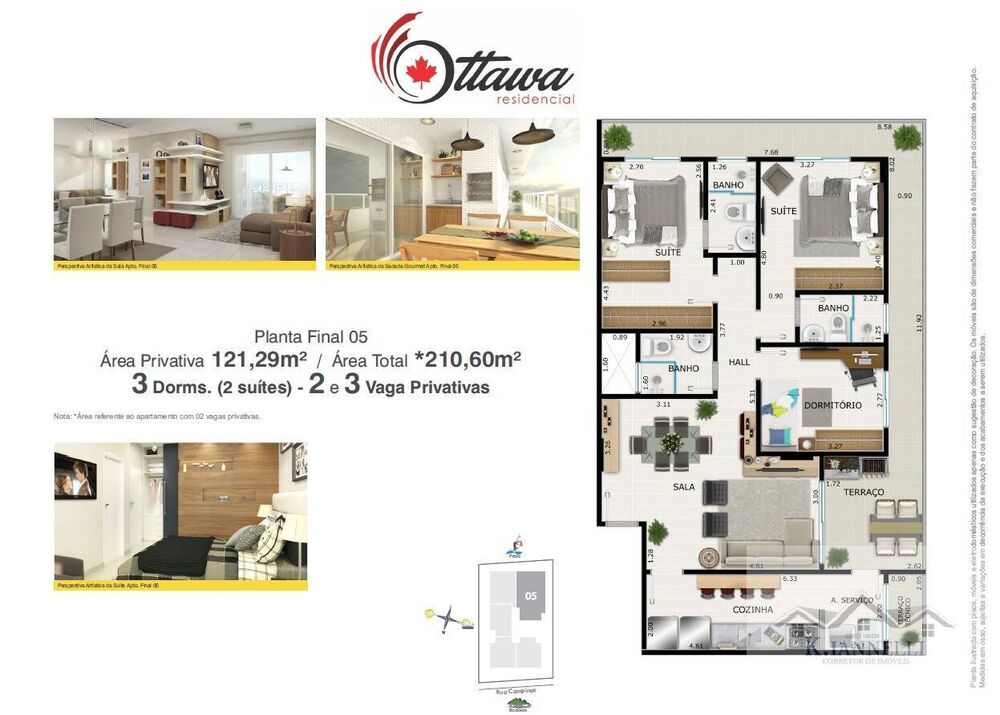 Apartamento, 3 quartos, 121 m² - Foto 1
