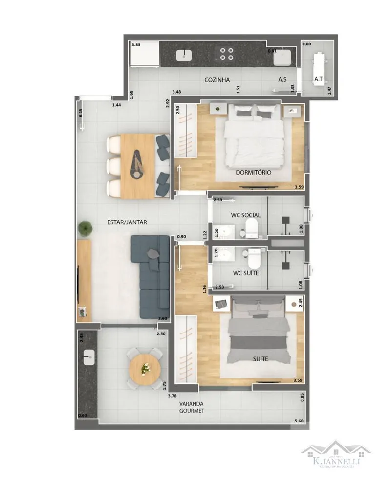 Apartamento, 2 quartos, 70 m² - Foto 11