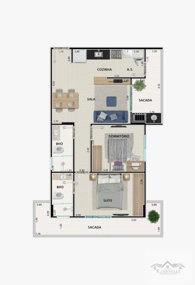 Apartamento, 2 quartos, 70 m² - Foto 7