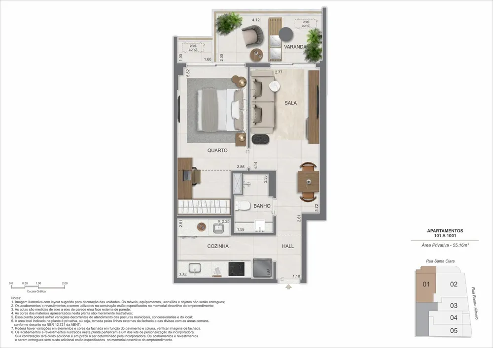 Apartamento, 2 quartos, 75 m² - Foto 2