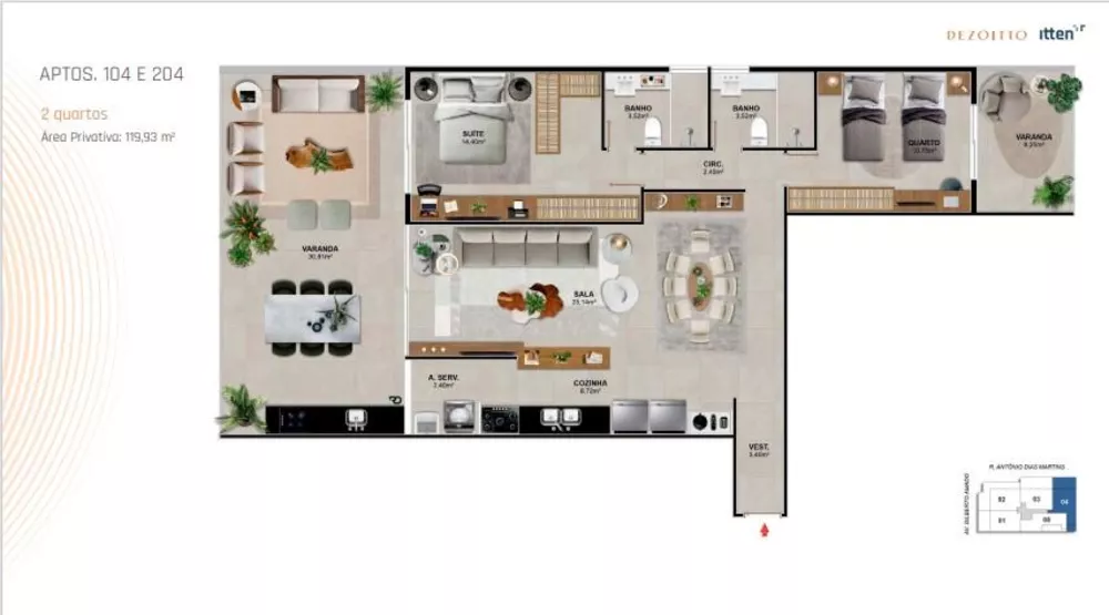 Apartamento, 2 quartos, 119 m² - Foto 5