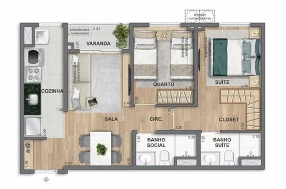 Apartamento, 2 quartos, 50 m² - Foto 8