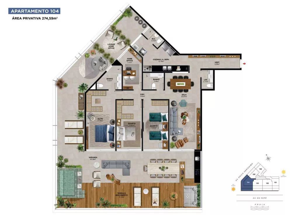 Apartamento, 3 quartos, 207 m² - Foto 13