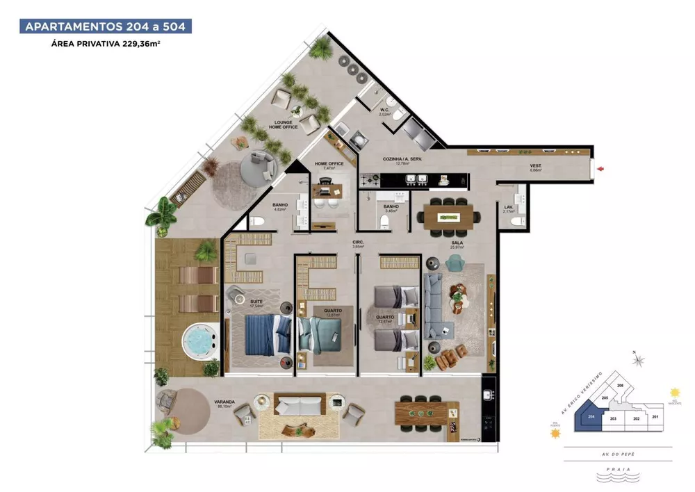 Apartamento, 3 quartos, 207 m² - Foto 8
