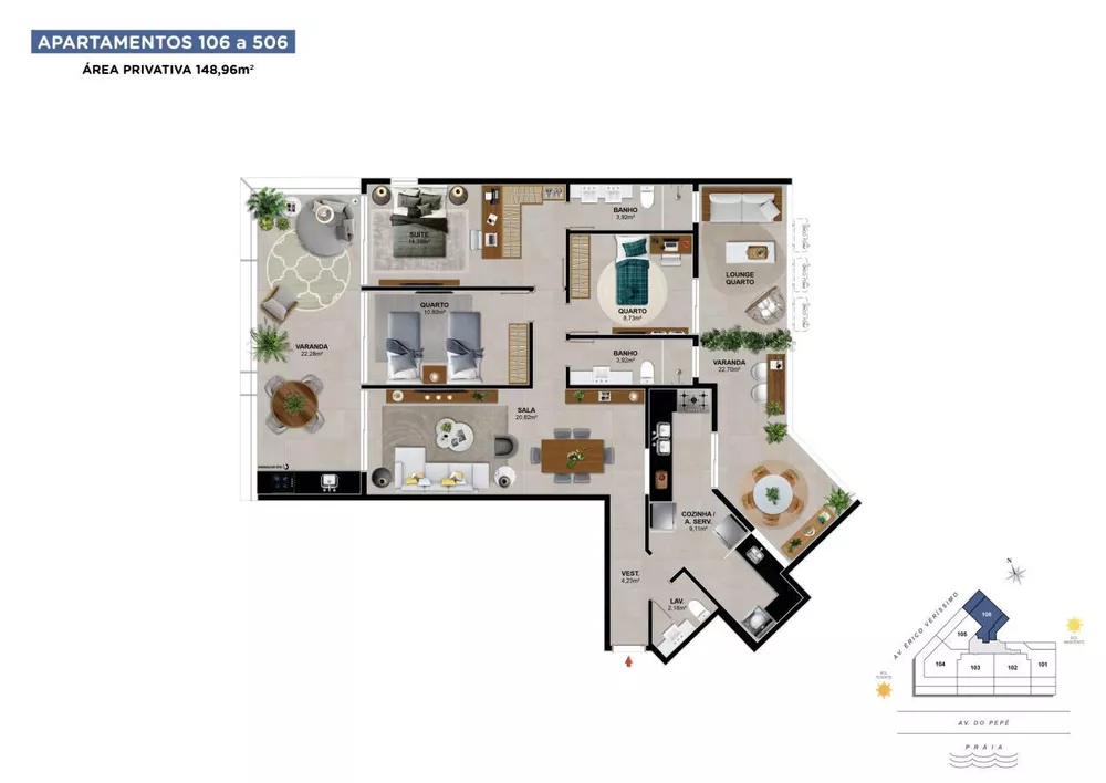 Apartamento, 3 quartos, 207 m² - Foto 6