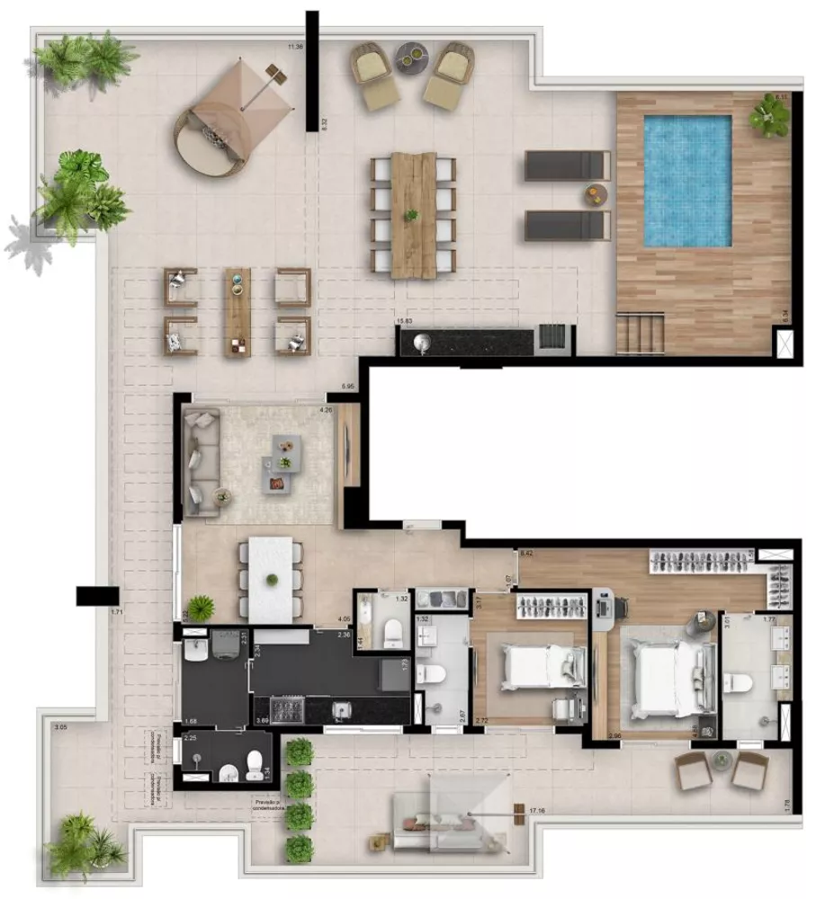 Cobertura, 2 quartos, 269 m² - Foto 12