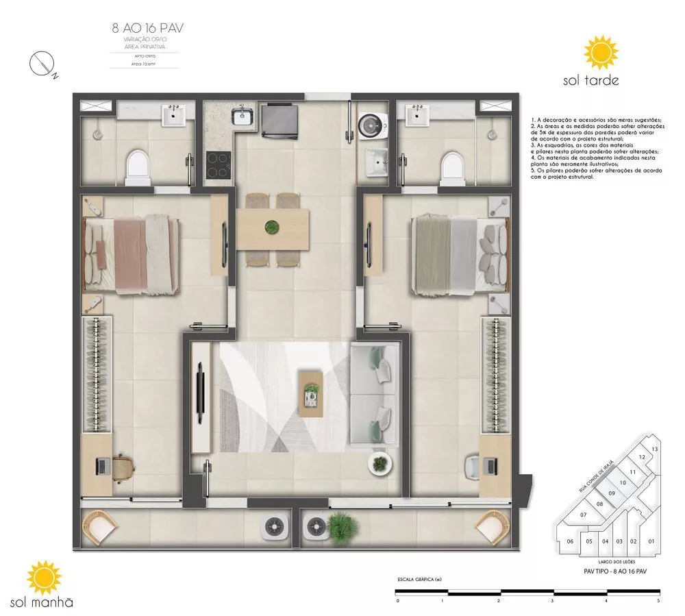 Flat/Apart Hotel, 1 quarto, 48 m² - Foto 50