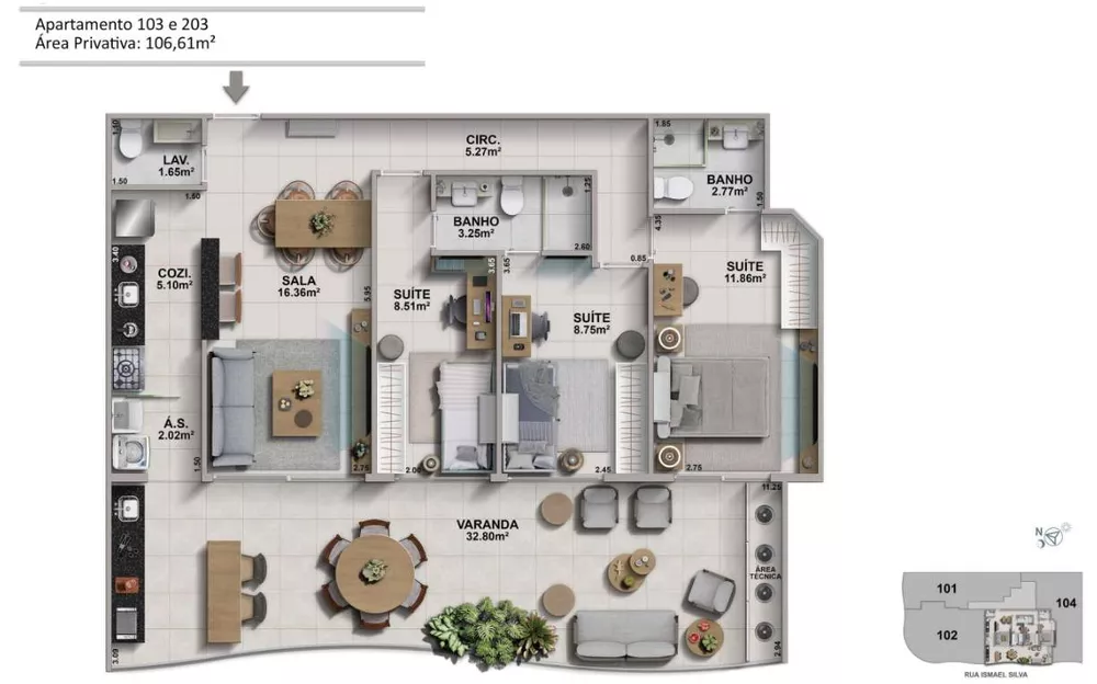 Apartamento, 3 quartos, 106 m² - Foto 5