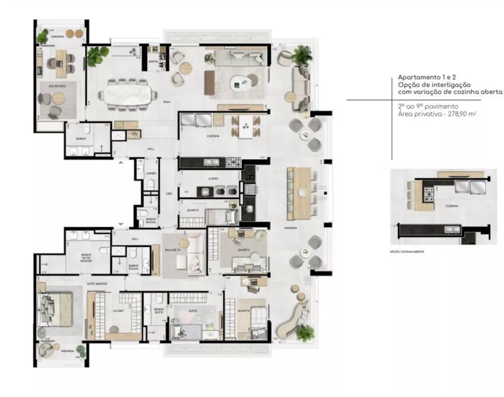 Cobertura, 4 quartos, 283 m² - Foto 1