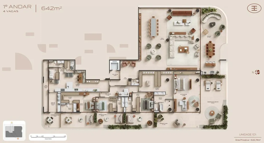 Apartamento, 5 quartos, 642 m² - Foto 3