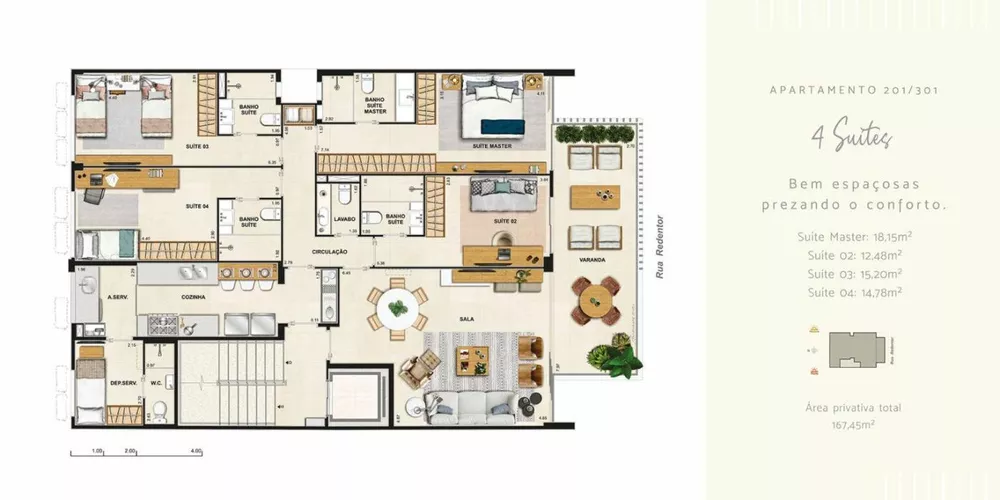 Apartamento, 4 quartos, 167 m² - Foto 6