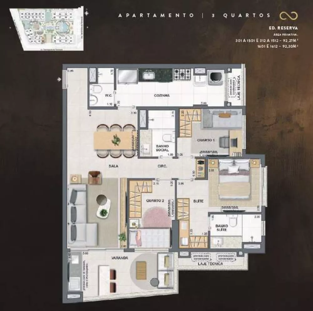 Apartamento, 3 quartos, 92 m² - Foto 33