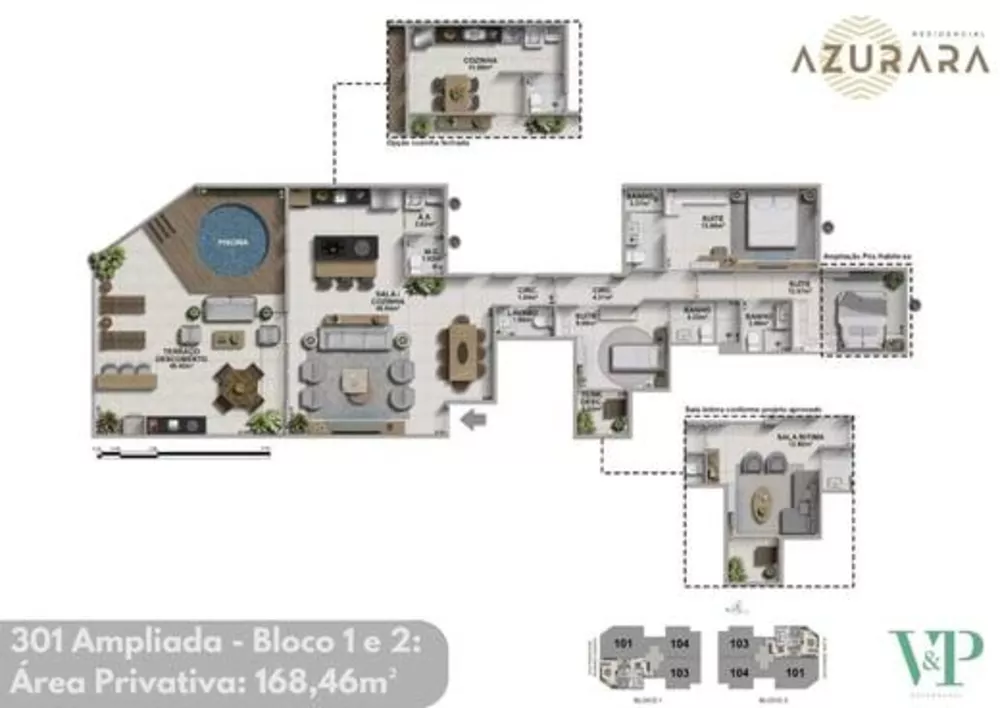 Cobertura, 3 quartos, 168 m² - Foto 16