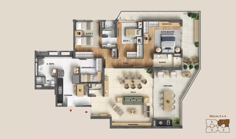 Apartamento, 3 quartos, 171 m² - Foto 10