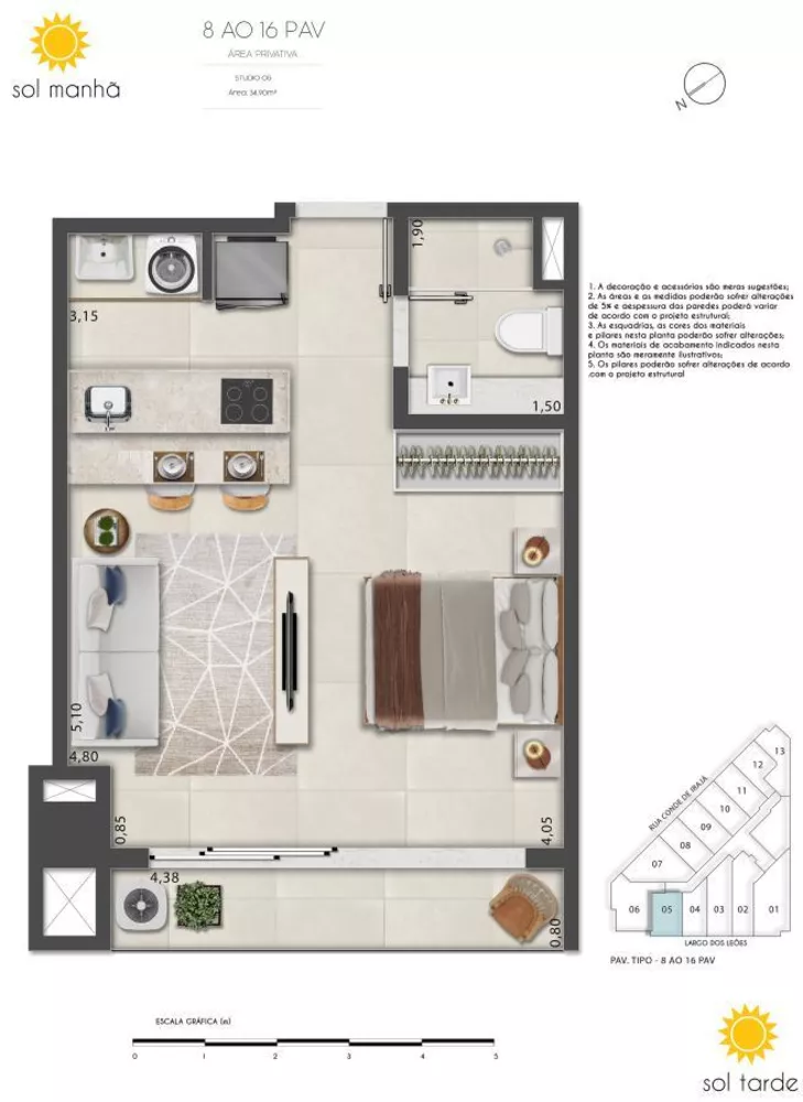 Apartamento, 1 quarto, 38 m² - Foto 19
