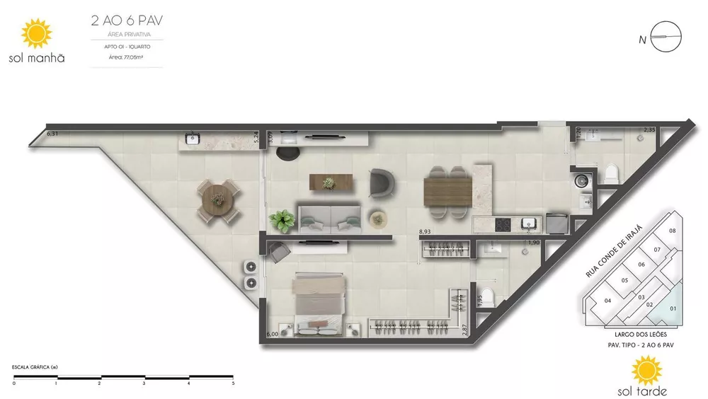 Apartamento, 1 quarto, 38 m² - Foto 6