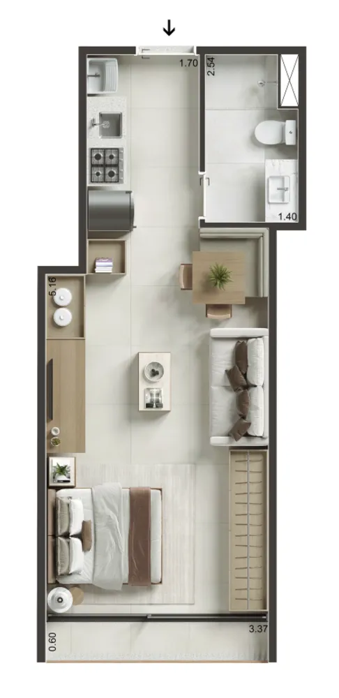 Apartamento, 1 quarto, 34 m² - Foto 14