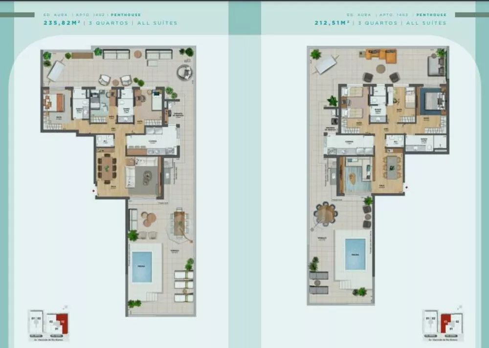 Cobertura, 3 quartos, 201 m² - Foto 24