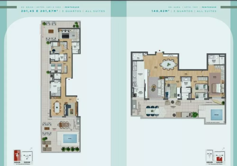 Cobertura, 3 quartos, 201 m² - Foto 23