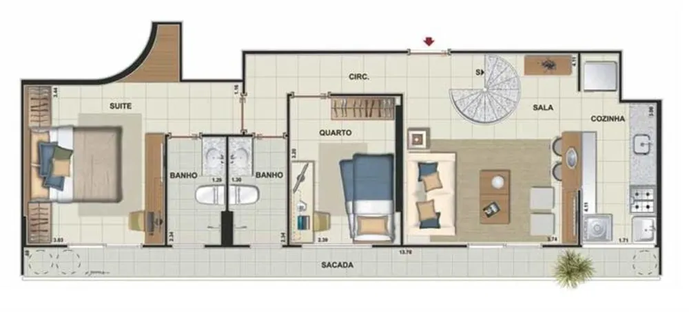 Apartamento, 2 quartos, 65 m² - Foto 16