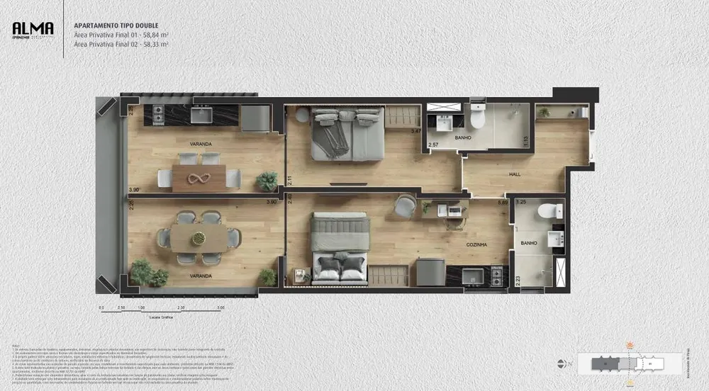 Apartamento, 2 quartos, 58 m² - Foto 29