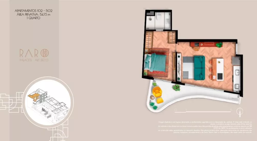 Apartamento, 1 quarto, 47 m² - Foto 5