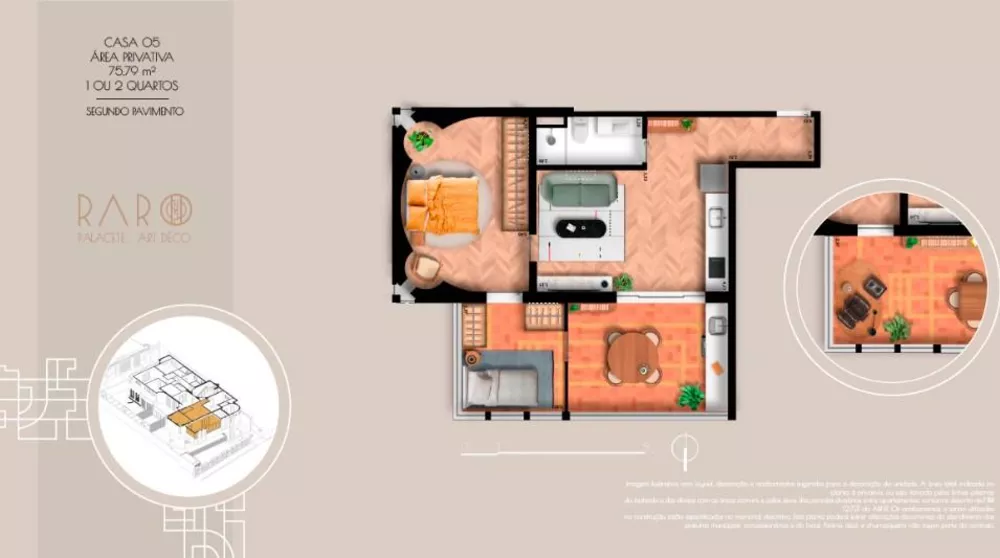 Apartamento, 1 quarto, 47 m² - Foto 2