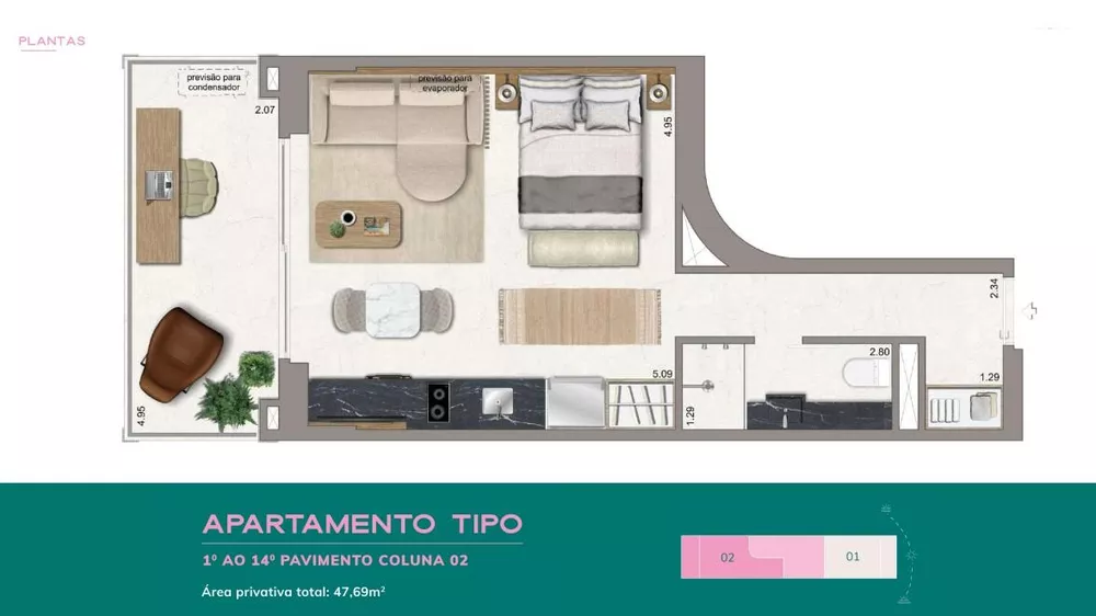 Apartamento, 1 quarto, 45 m² - Foto 25
