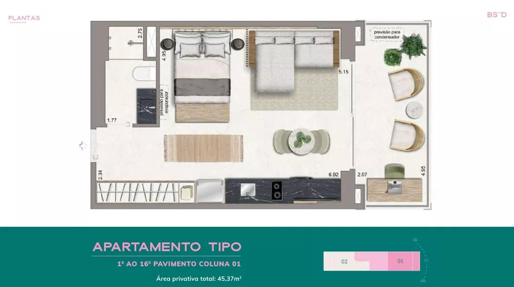 Apartamento, 1 quarto, 45 m² - Foto 29