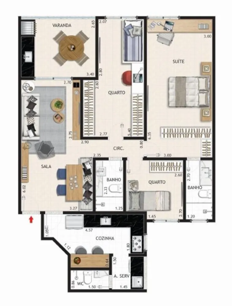Apartamento, 3 quartos, 89 m² - Foto 10