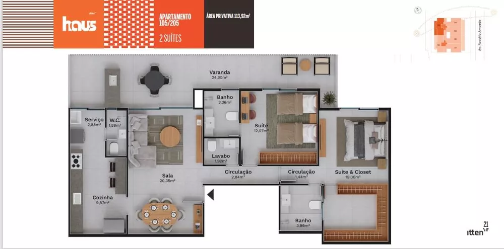 Apartamento à venda com 3 quartos, 113m² - Foto 8