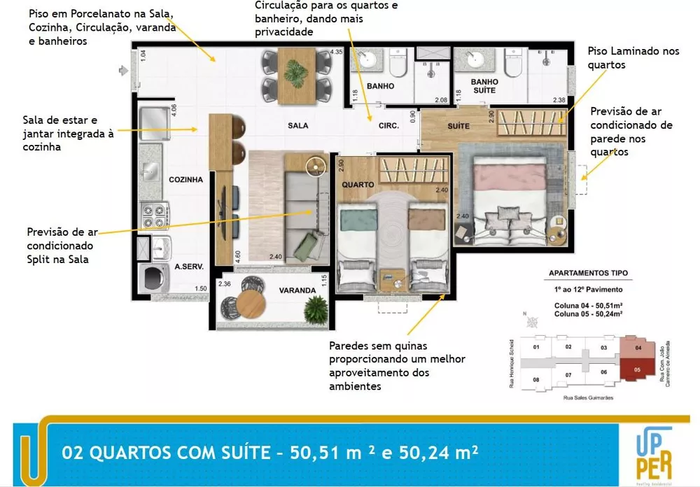 Apartamento, 2 quartos, 50 m² - Foto 23