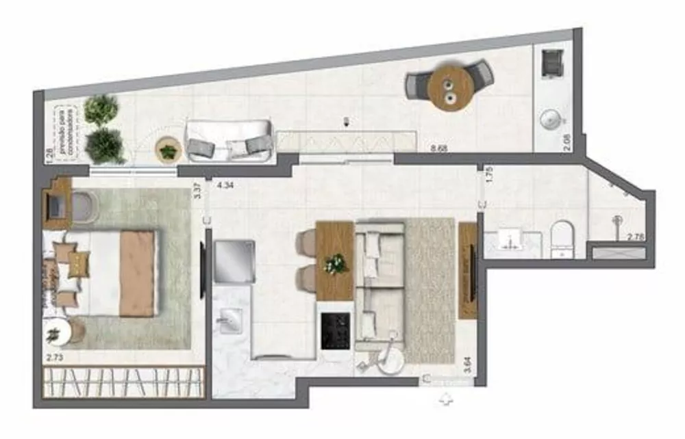 Apartamento, 1 quarto, 34 m² - Foto 19